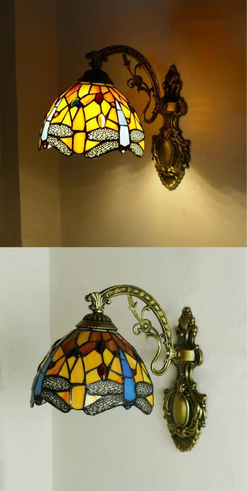 Odette Stained Glass Wall Sconce