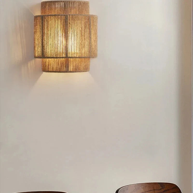 RattanGlow Wall Lamp — product detail view 4
