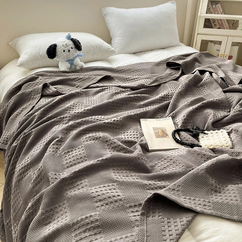 Maren Cotton Waffle Throw