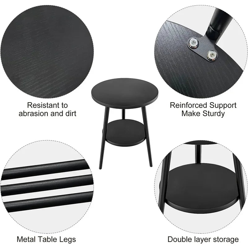 Tobin Two-Tier Wooden Side Table
