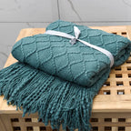 Poppy Chunky Tassel Knit Throw