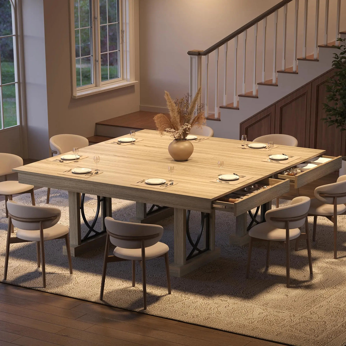 Hollis 71-Inch Storage Dining Table