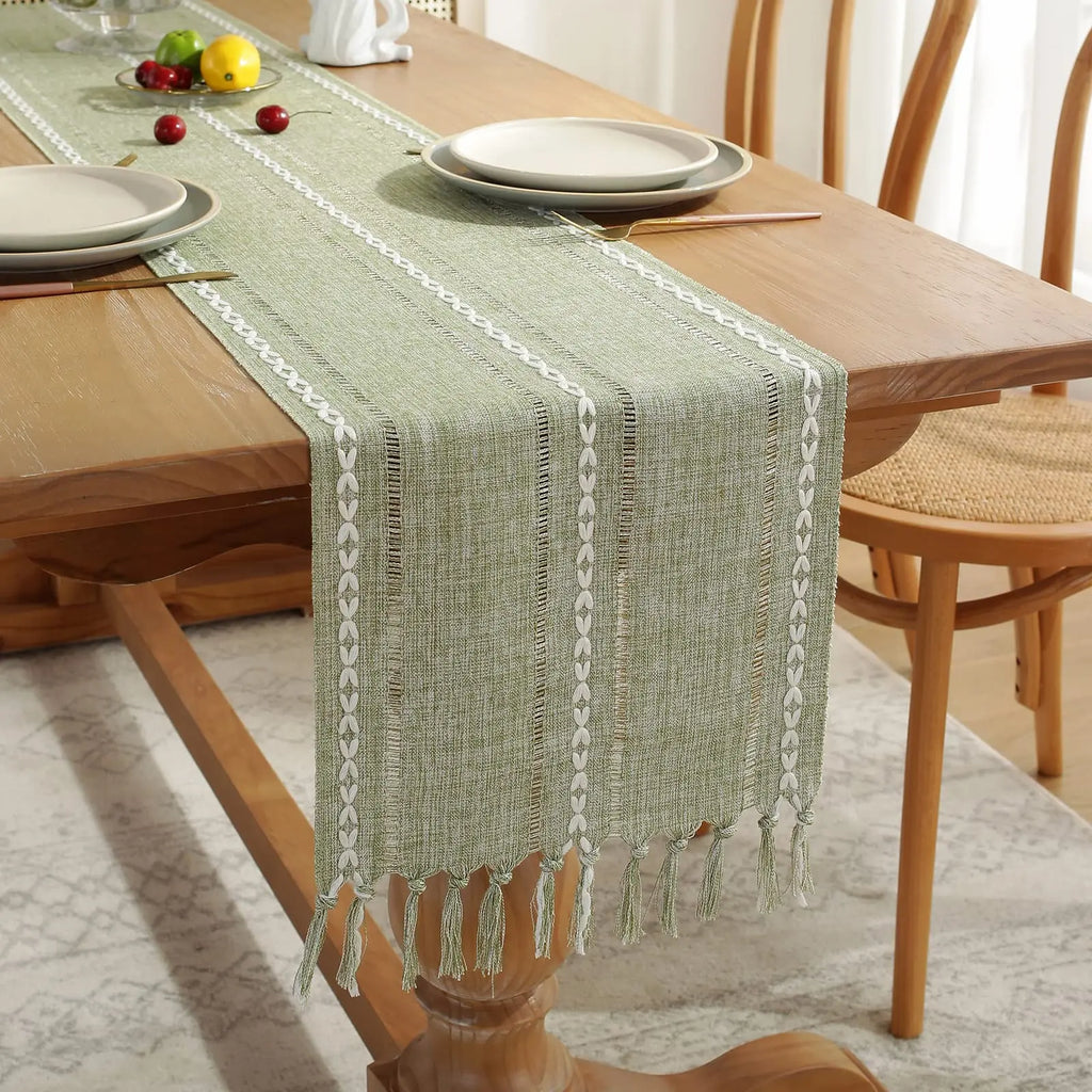 Linden Tasselled Linen Table Runner