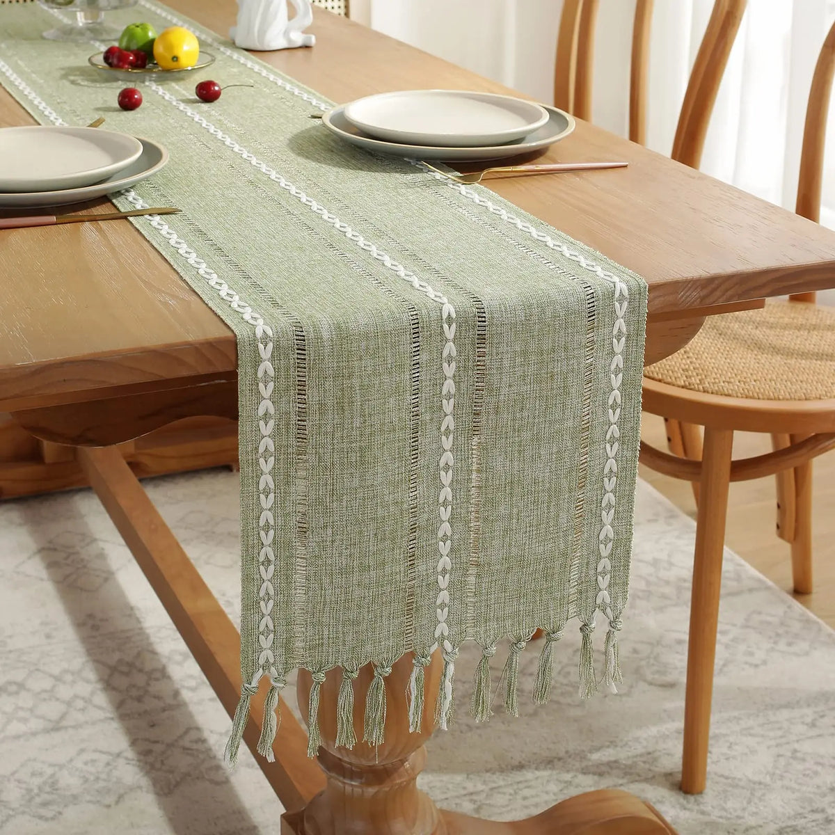 Linden Tasselled Linen Table Runner
