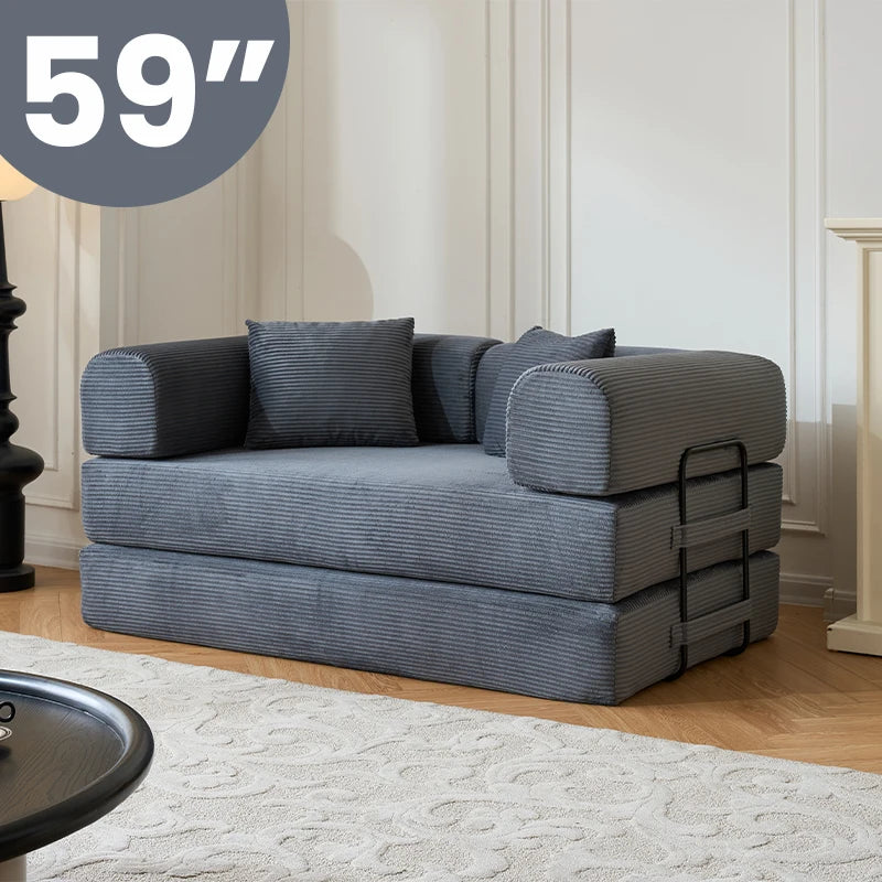 Milo Corduroy Convertible Loveseat