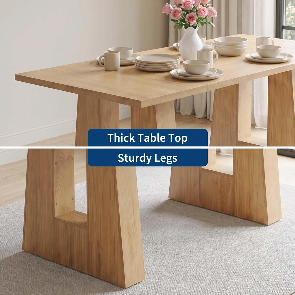 Faye 63-Inch Mid-Century Dining Table