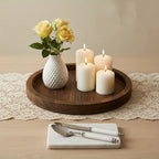 Rowan Round Wood Display Tray