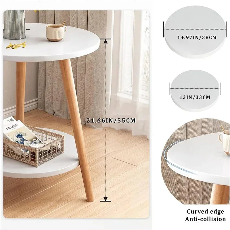 Tobin Two-Tier Wooden Side Table