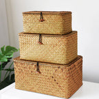 Nell Lidded Woven Storage Basket