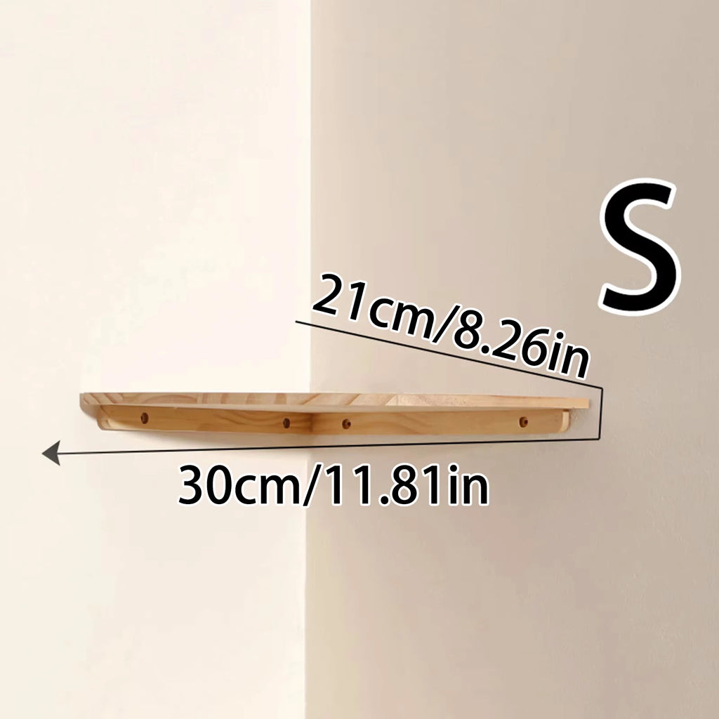 Wren Scalloped Floating Corner Shelf