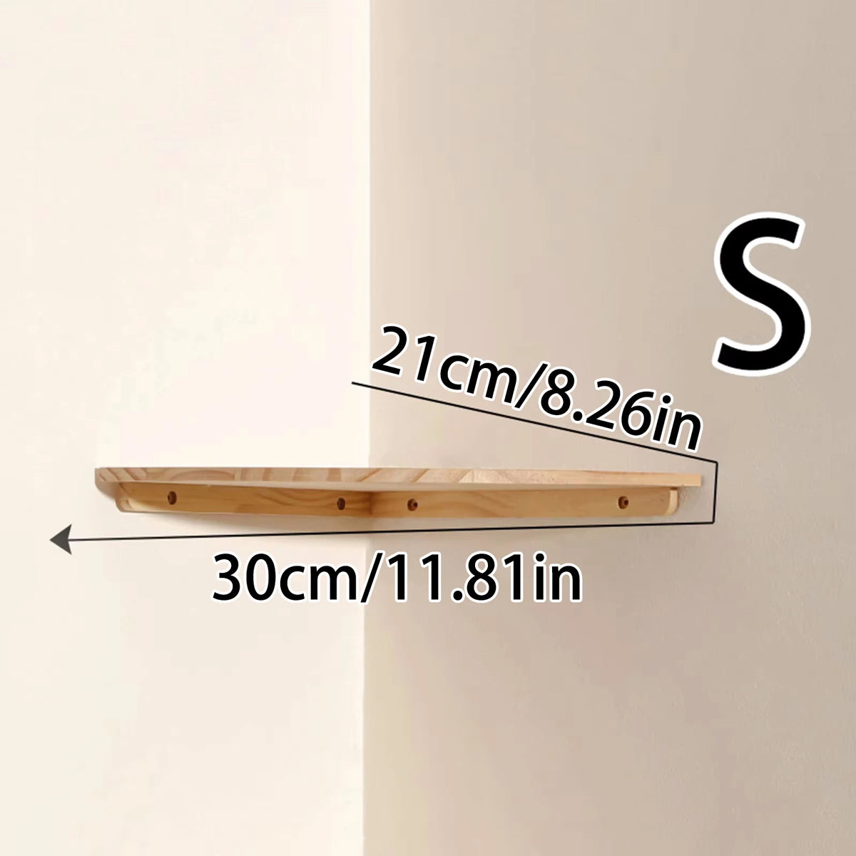Wren Scalloped Floating Corner Shelf