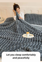 Thea Wide-Stripe Flannel Throw