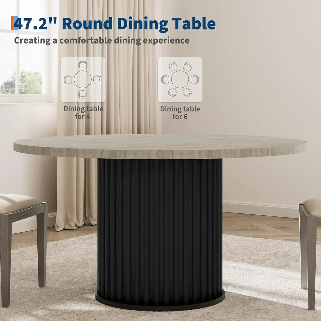 Greer 47-Inch Round Pedestal Dining Table