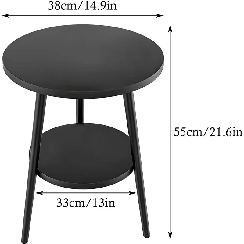 Tobin Two-Tier Wooden Side Table