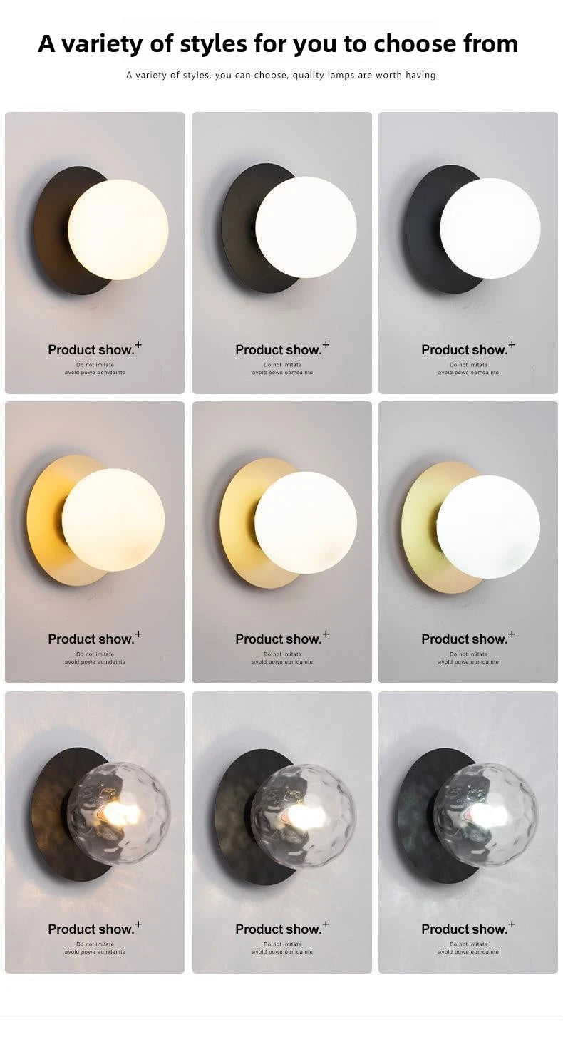 Opal Brass Frosted Globe Wall Sconce