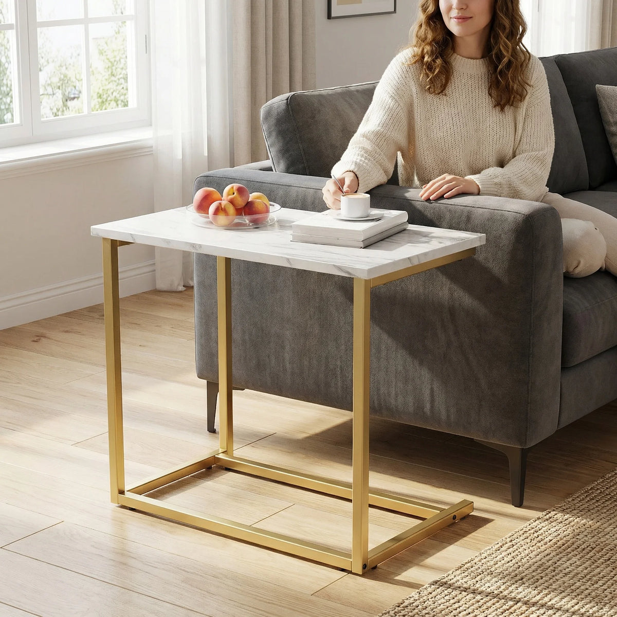 Kit C-Shaped Sofa Side Table