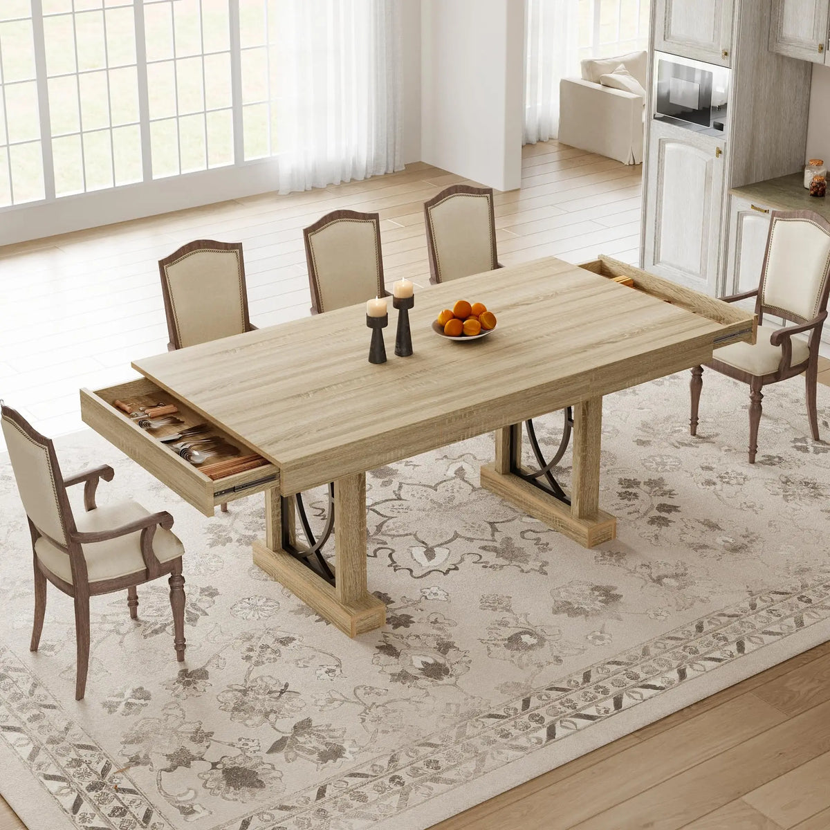 Hollis 71-Inch Storage Dining Table