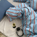 Beau Striped Cotton Duvet Set