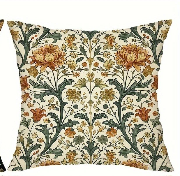 Meadow Botanical Linen Pillow Cover