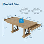 Hollis 71-Inch Storage Dining Table