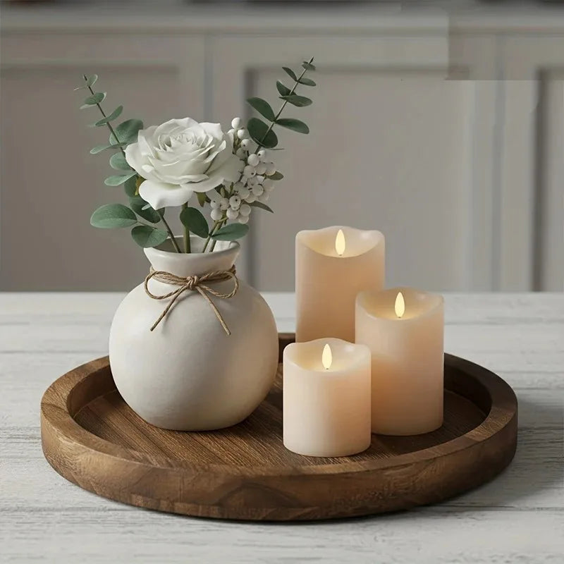 Rowan Round Wood Display Tray