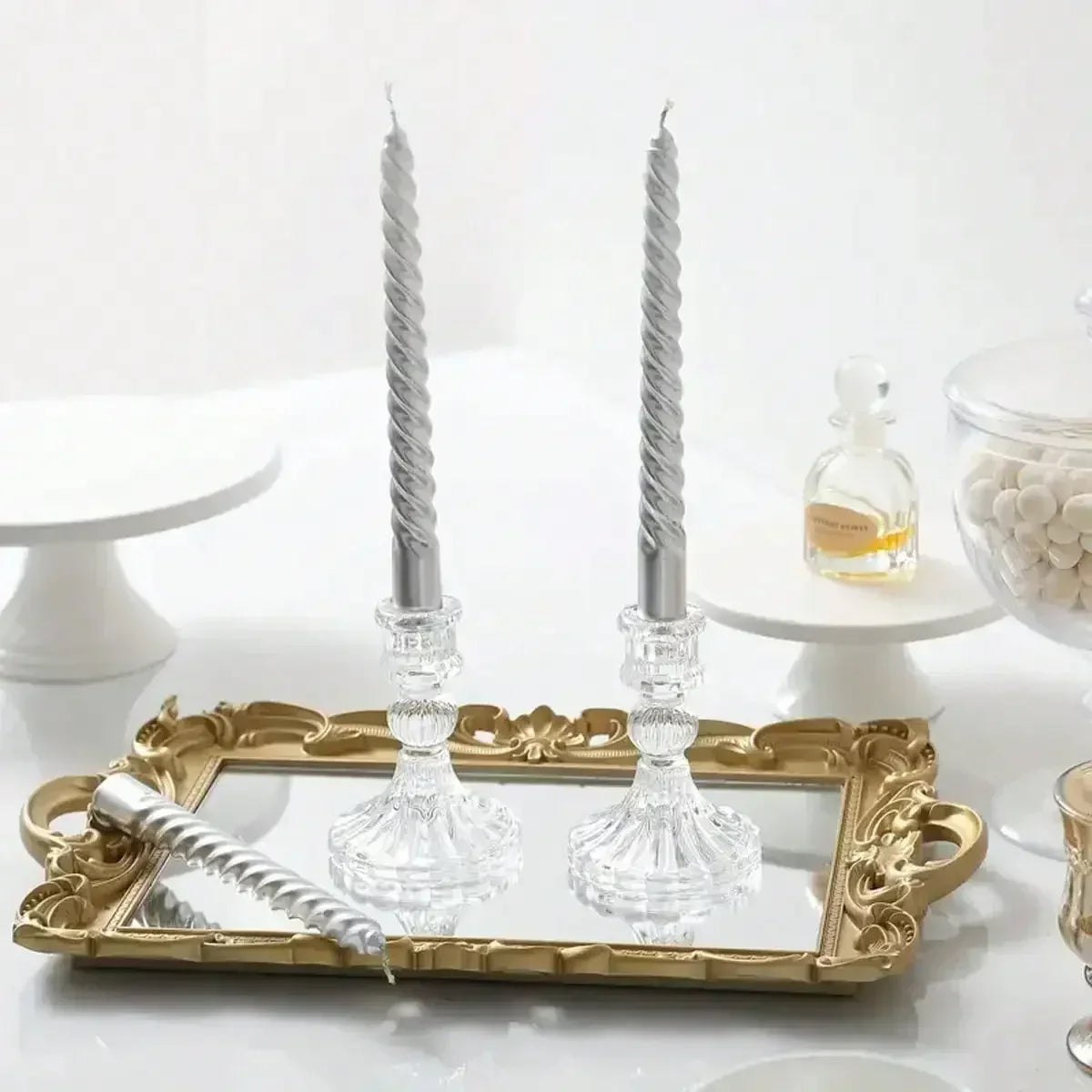 Clara Glass Candleholder Trio