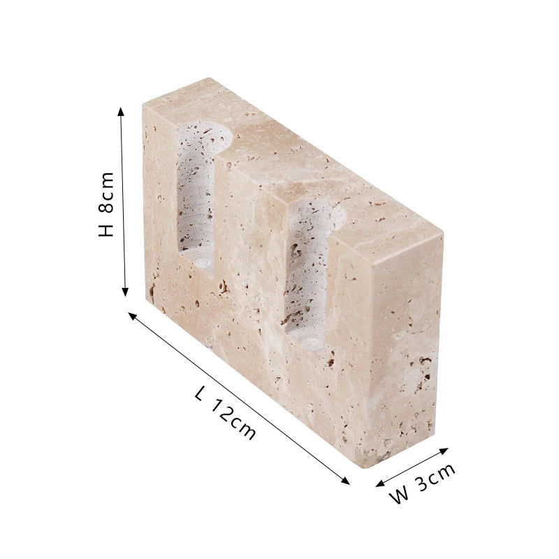 Noma Travertine Candleholder
