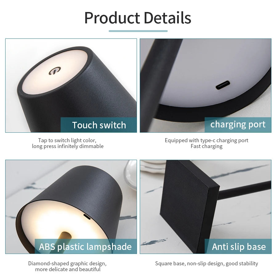 Rechargeable Touch Table Lamp — product detail view 5