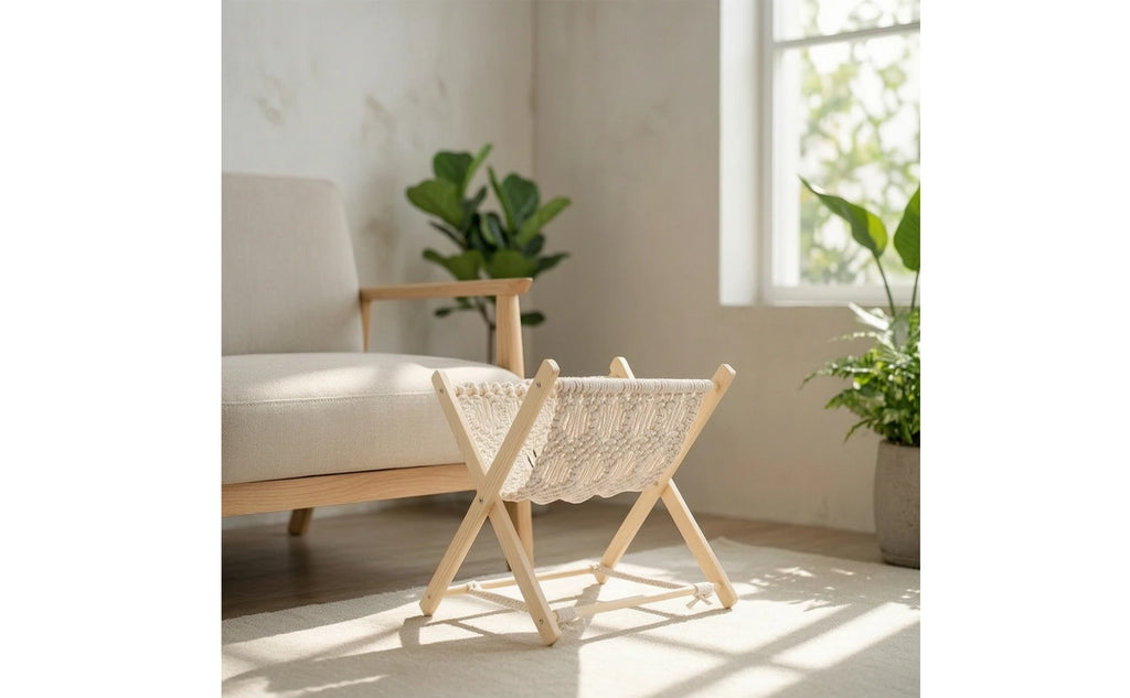 Lark Woven Sling Magazine Rack