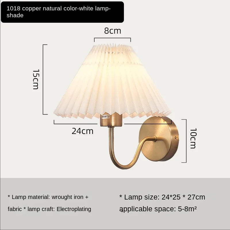 Rue Pleated Umbrella Wall Lamp