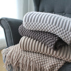 Poppy Chunky Tassel Knit Throw