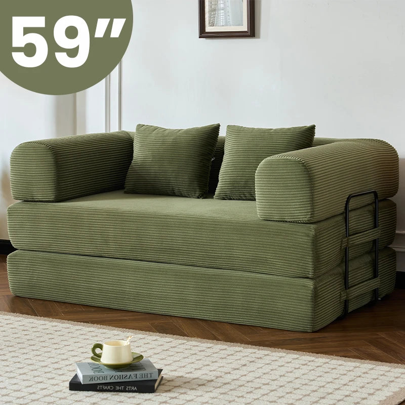 Milo Corduroy Convertible Loveseat