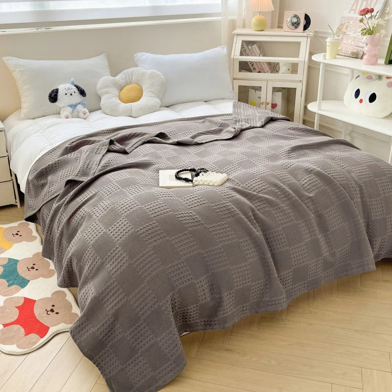 Maren Cotton Waffle Throw