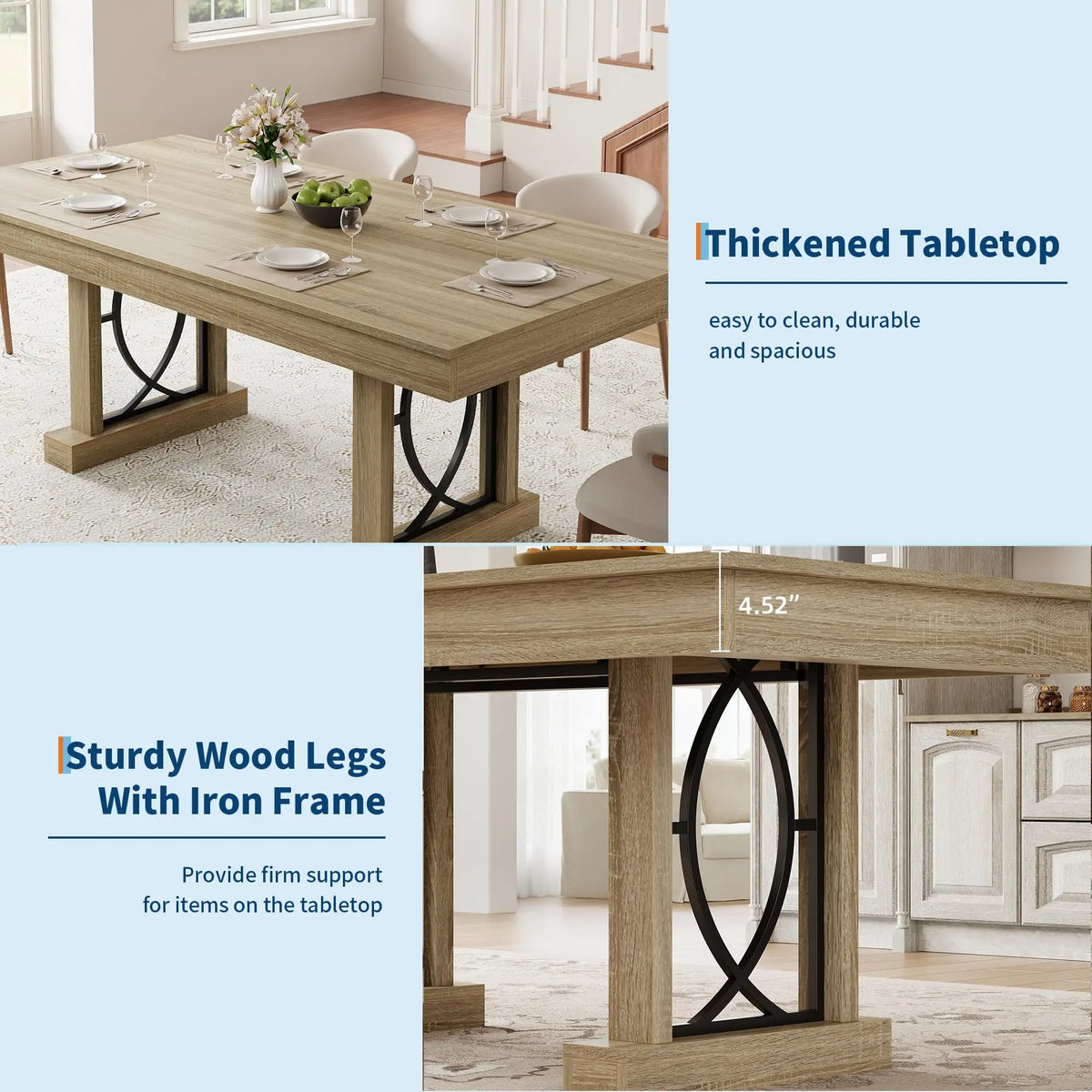 Hollis 71-Inch Storage Dining Table
