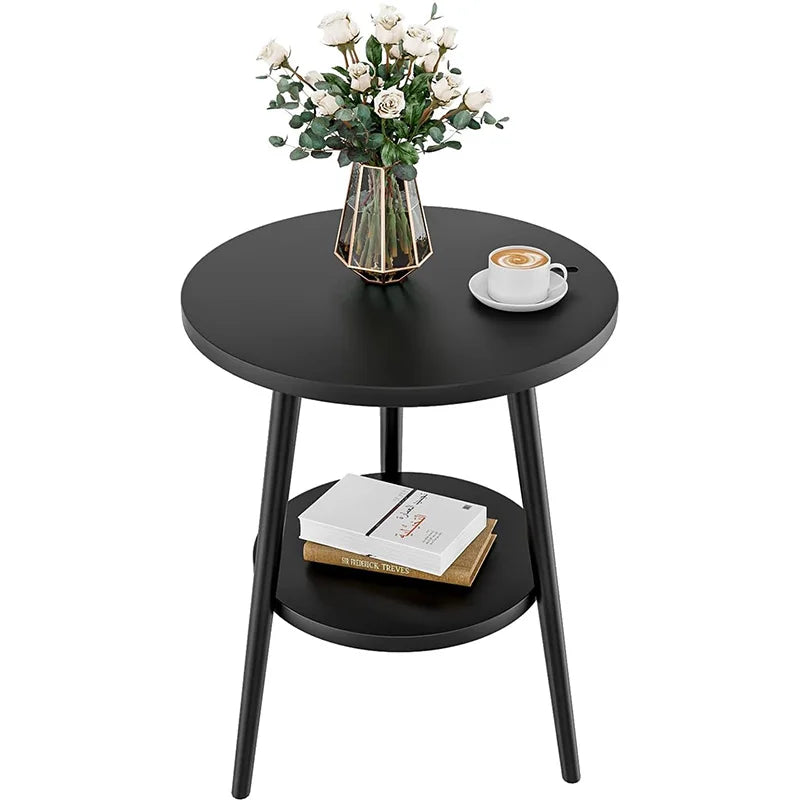 Tobin Two-Tier Wooden Side Table