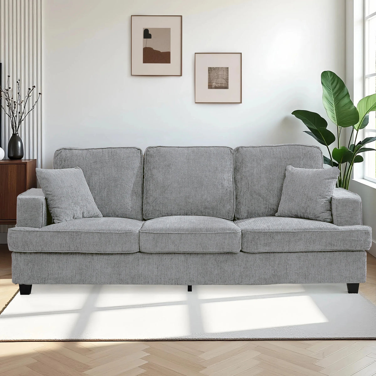June 89-Inch Chenille Cloud Sofa