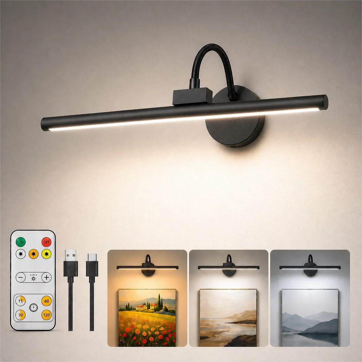 Dorian Rechargeable Picture Light