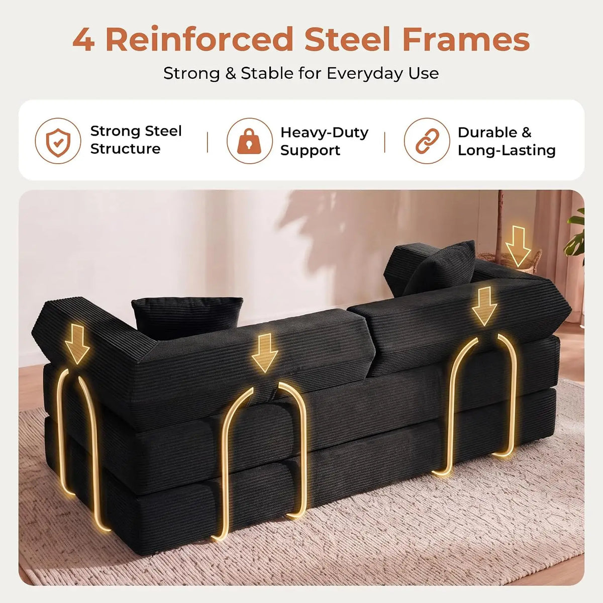 Calla Corduroy Convertible Sofa