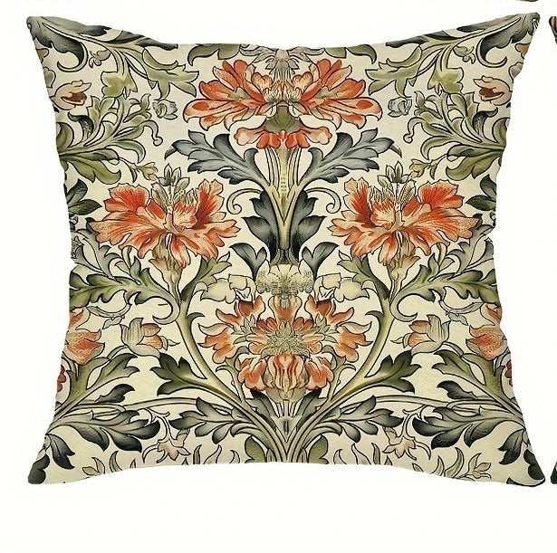 Meadow Botanical Linen Pillow Cover