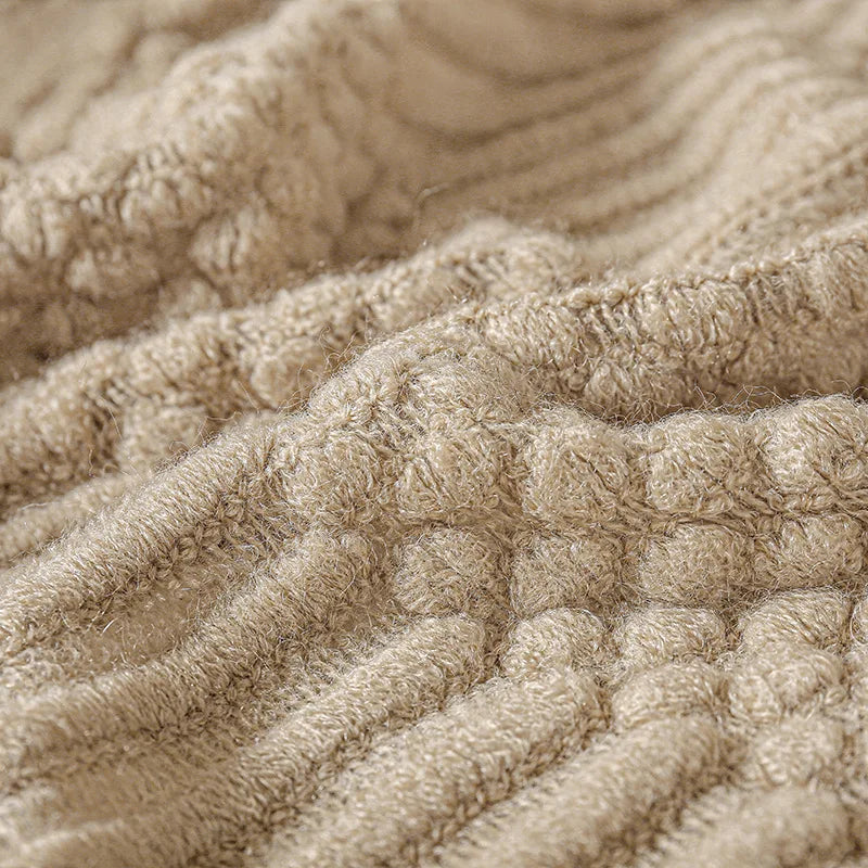 Poppy Chunky Tassel Knit Throw