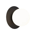 Opal Brass Frosted Globe Wall Sconce