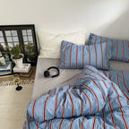 Beau Striped Cotton Duvet Set