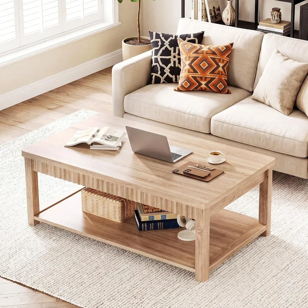 Mira Fluted Two-Tier Coffee Table
