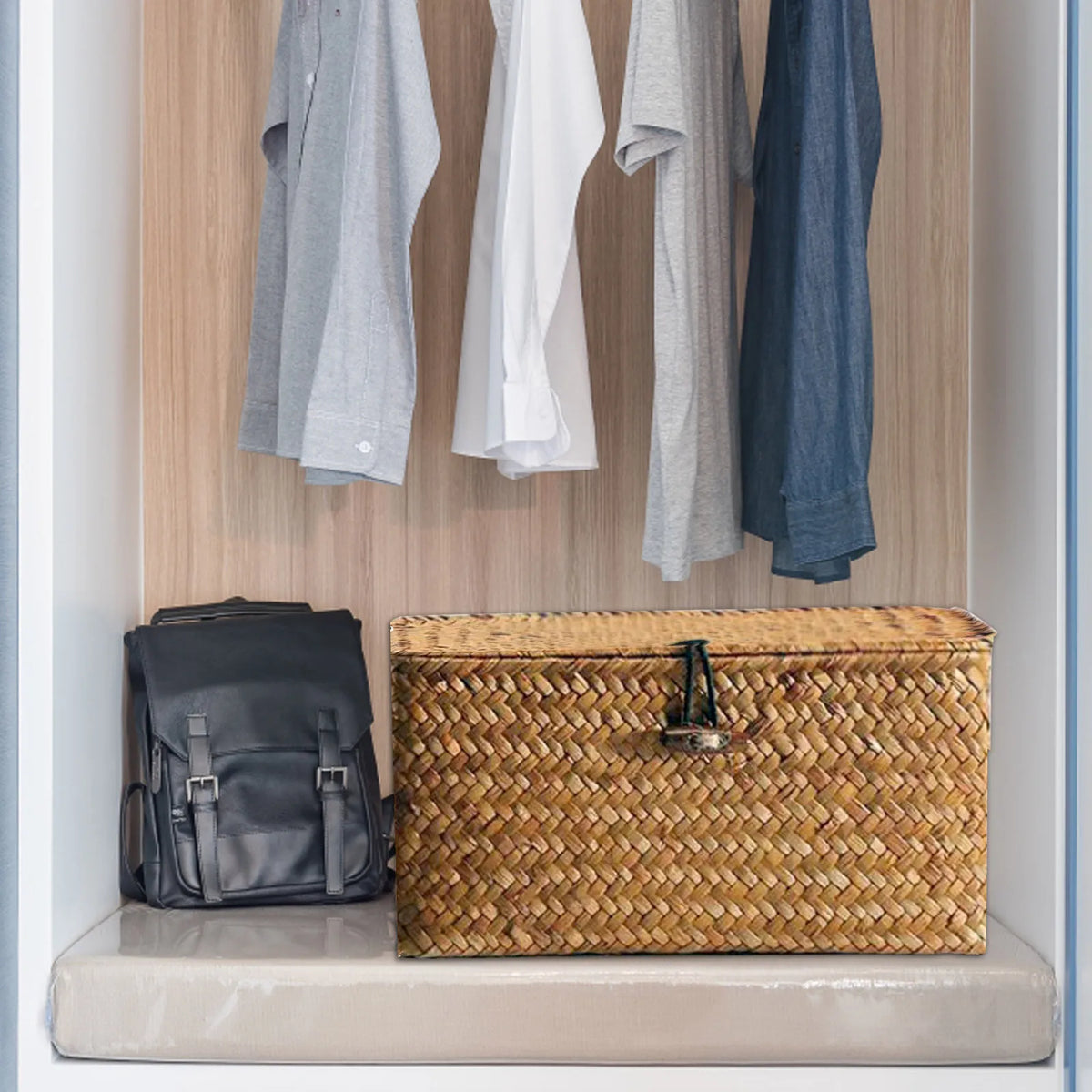 Nell Lidded Woven Storage Basket