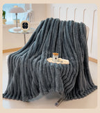 Thea Wide-Stripe Flannel Throw