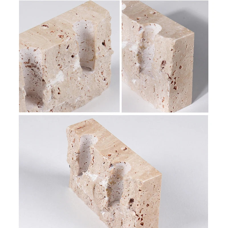 Noma Travertine Candleholder
