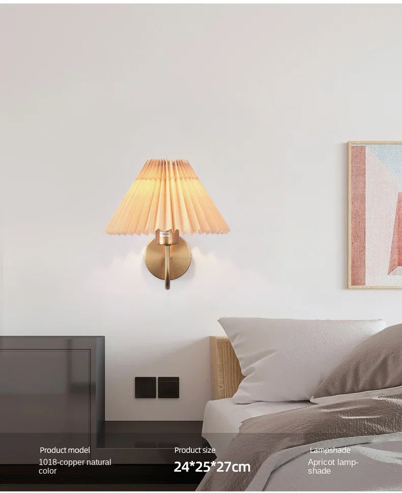 Rue Pleated Umbrella Wall Lamp