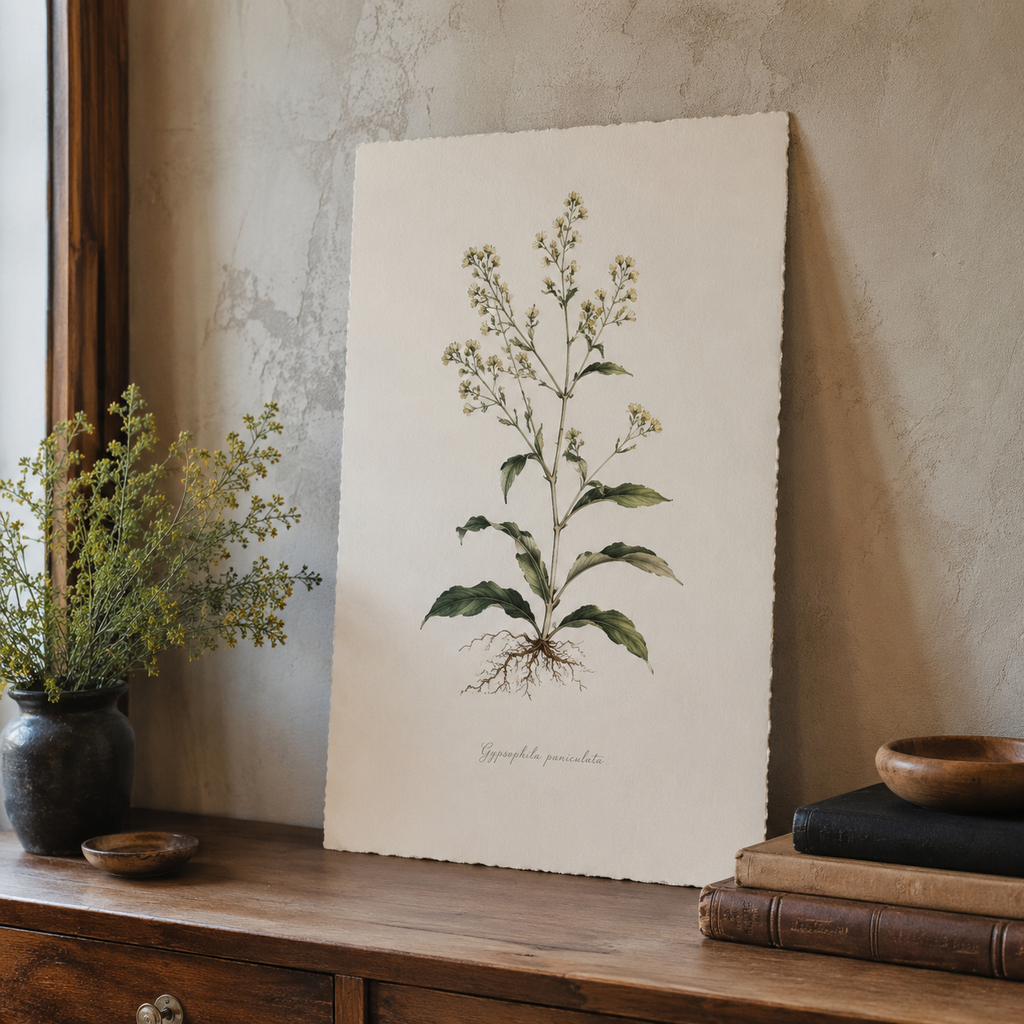 Ainsley French Botanical Art Prints in a cozy Vale & Lume interior
