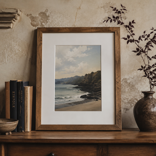 August Wooden Gallery Frames in a cozy Vale & Lume interior