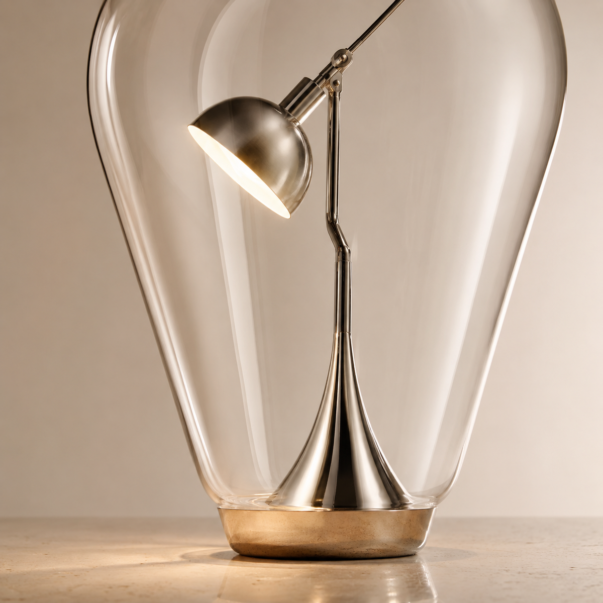 Aurelia Glass Table Lamp close-up detail